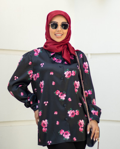 شومیز گل رز