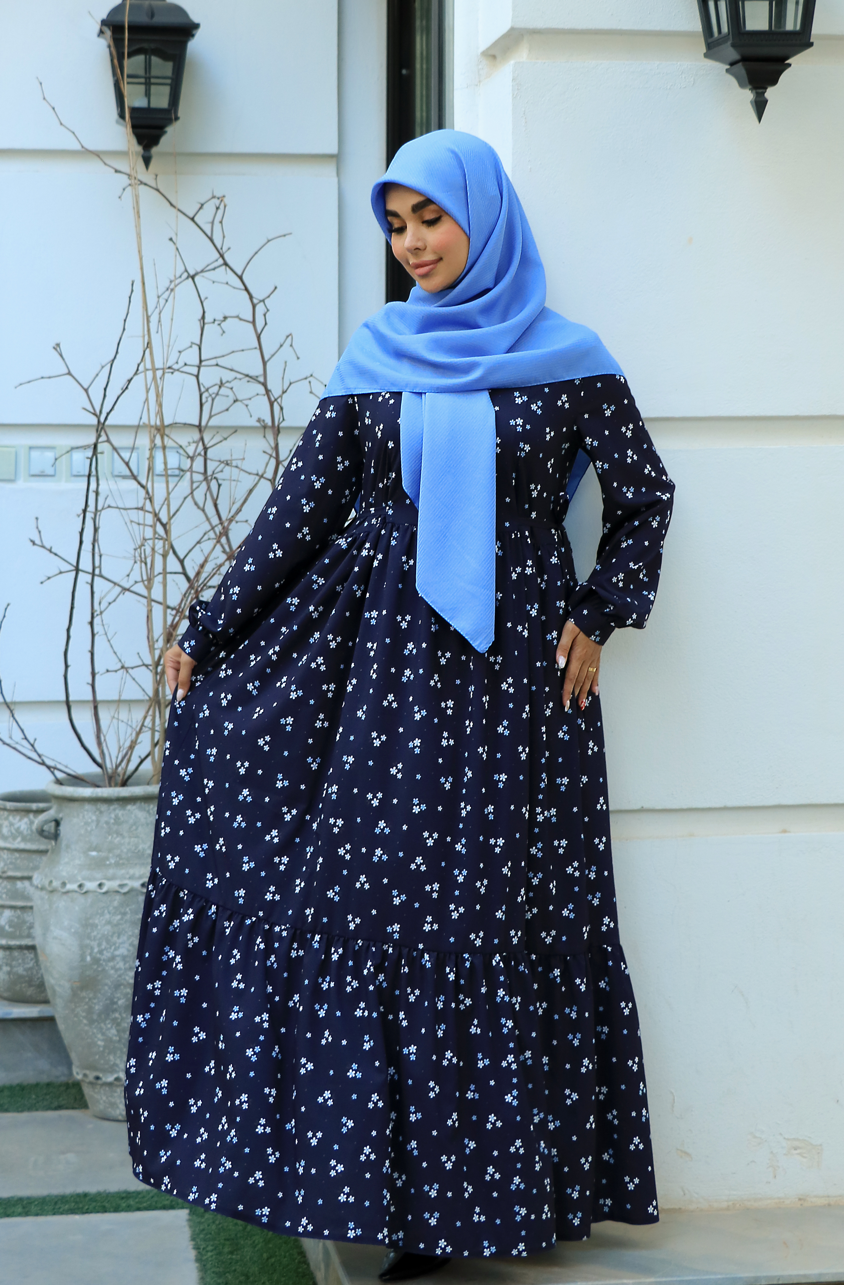 پیراهن بلند زنانه ( ساحلی ) _ پیراهن گلناز طرح سوم