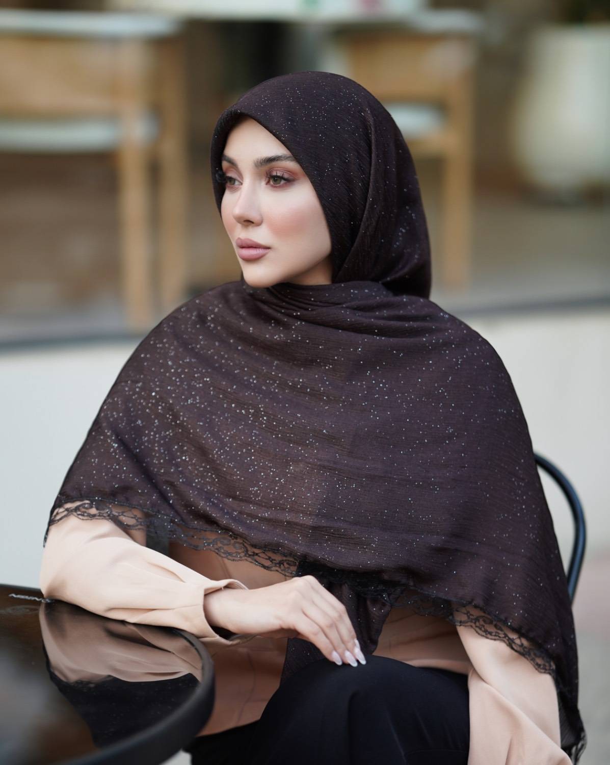 روسری نخی کراش اکلیلی دوردانتل