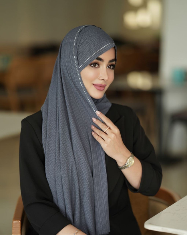 شال کریشه کشی زنانه نگین دار