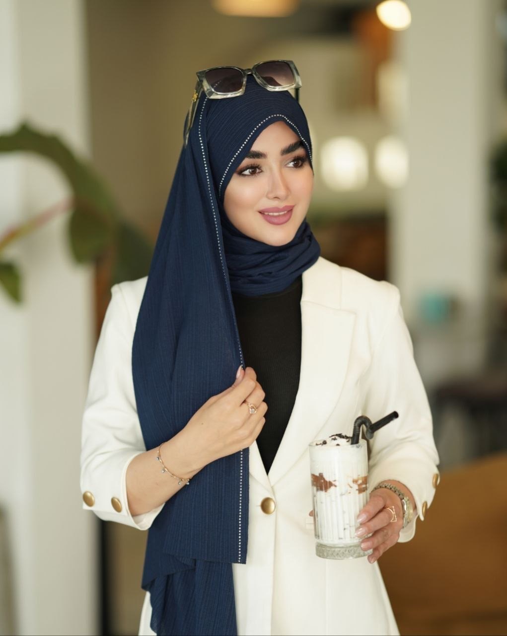 شال کریشه کشی زنانه نگین دار