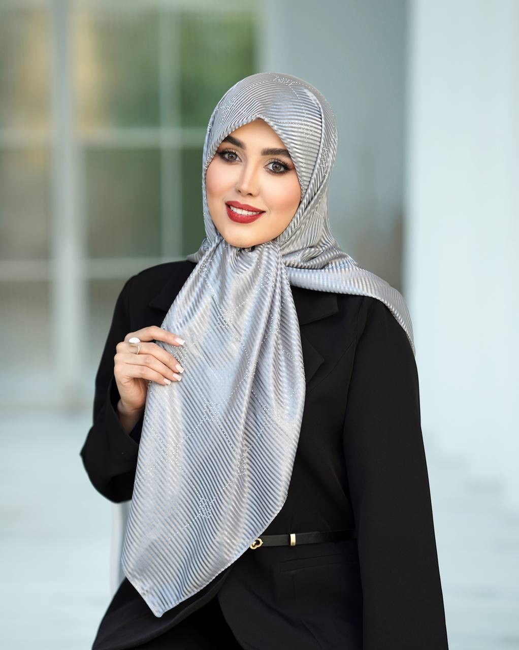روسری مجلسی زنانه جنس ژان ژان نگین گوچی
