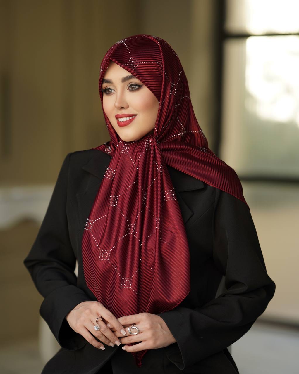 روسری مجلسی زنانه جنس ژان ژان نگین گوچی